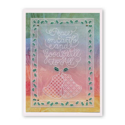 Christmas Baubles & Sentiments Collection A6 Square Groovi Plate Set + Spacer