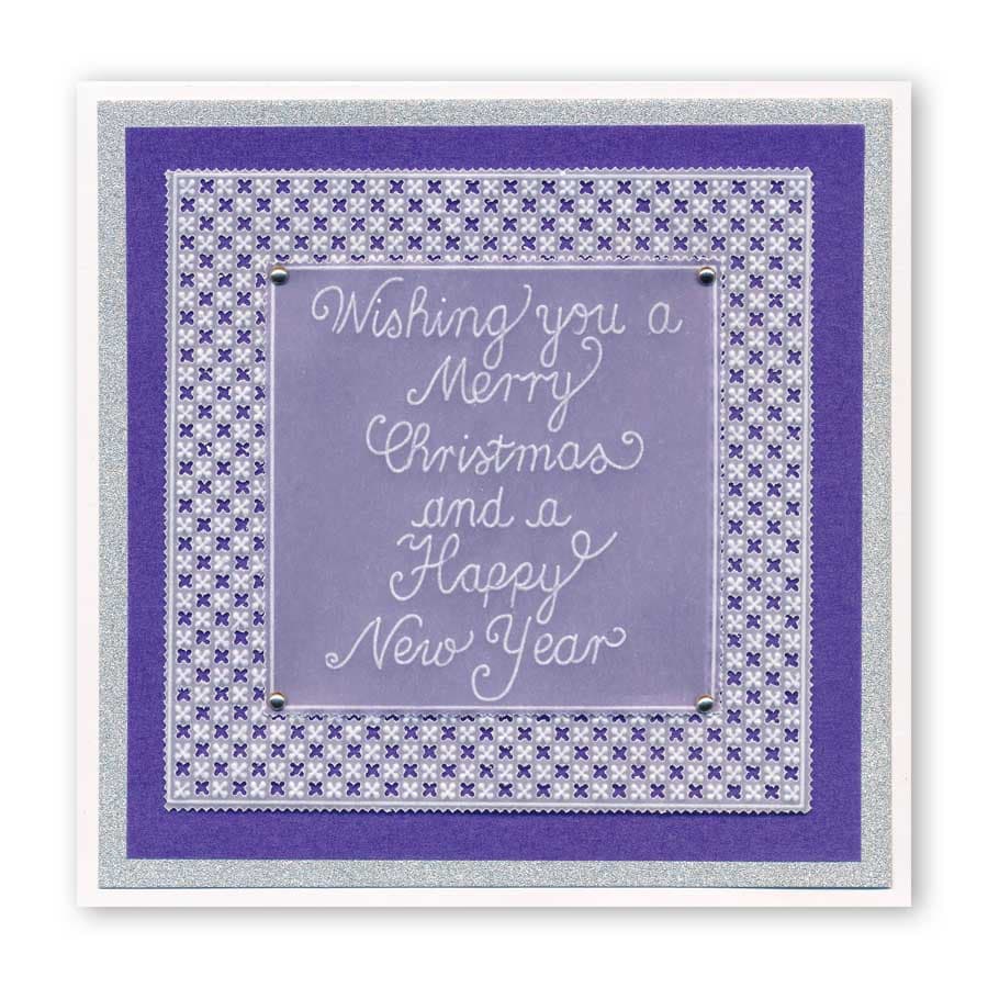 Christmas Baubles & Sentiments Collection A6 Square Groovi Plate Set + Spacer