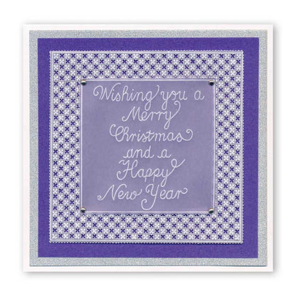 Christmas Baubles & Sentiments Collection A6 Square Groovi Plate Set + Spacer