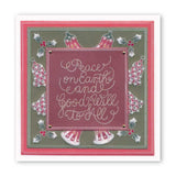 Christmas Baubles & Sentiments Collection A6 Square Groovi Plate Set + Spacer