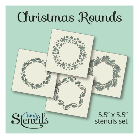 Christmas Rounds 5" x 5" Stencil Collection