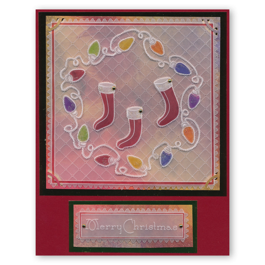 Christmas Rounds Collection A5 Square Groovi Plate Set