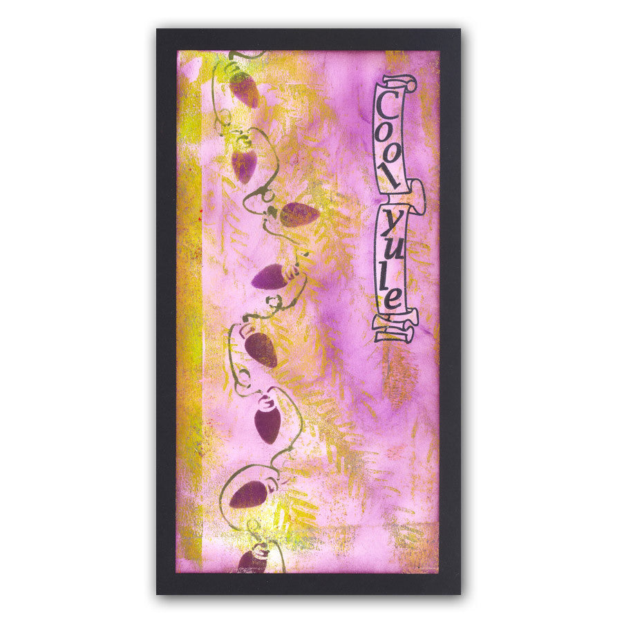 Fairy Lights Wreath 7" x 7" Stencil