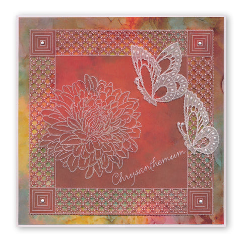 Chrysanthemum & Gerbera A5 Square Groovi Plate Set