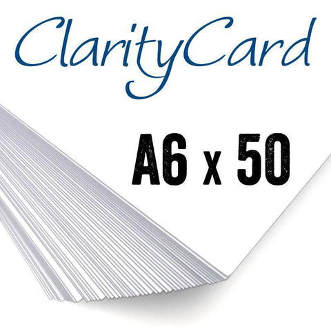 Clarity Card White Coated A6 Card x 50