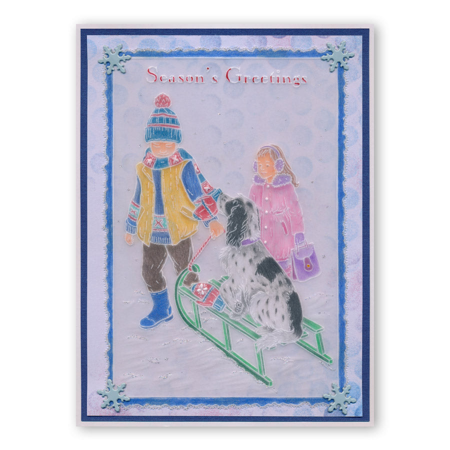 Jayne's Christmas Tree & Sled A5 Groovi Plate