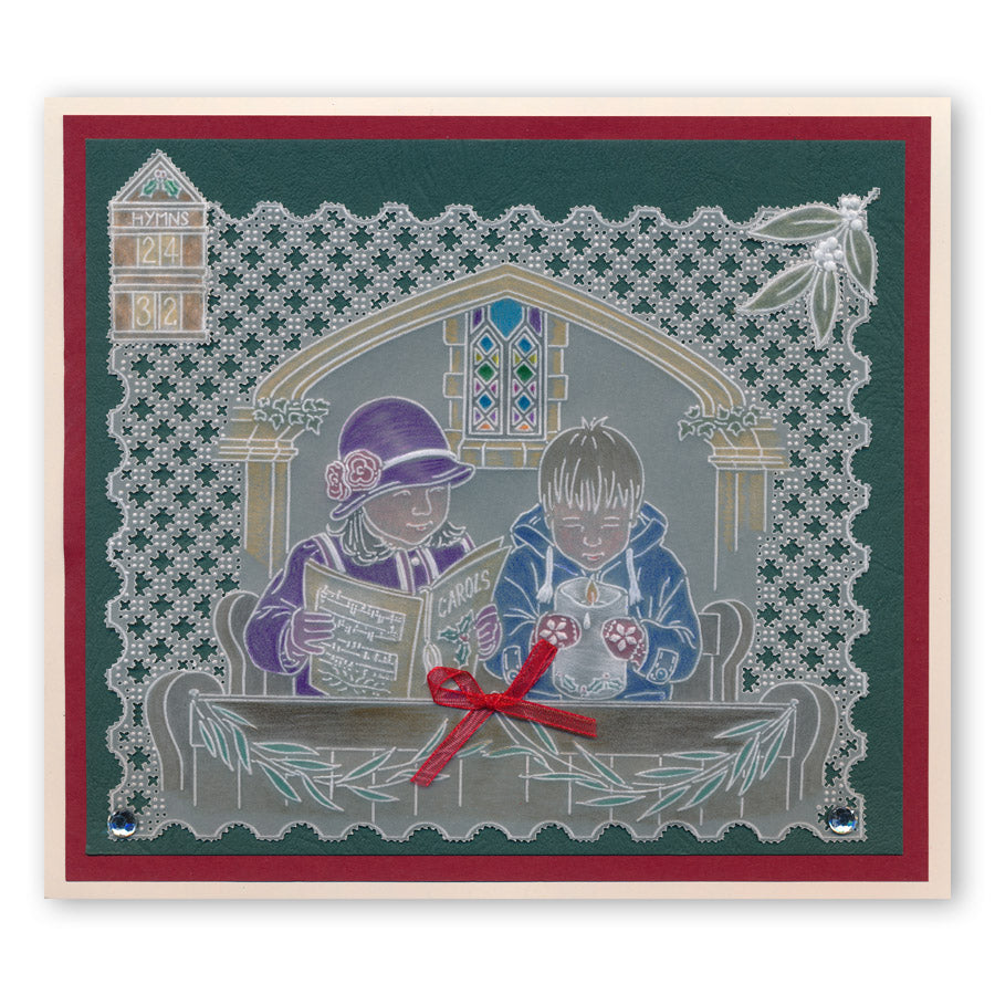 Jayne's Carol Singers A5 Groovi Plate