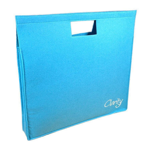 Clarity Felt Portfolio Bag - Light Blue