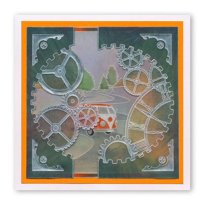 Clocks & Cogs A5 Square Groovi Plate Duo