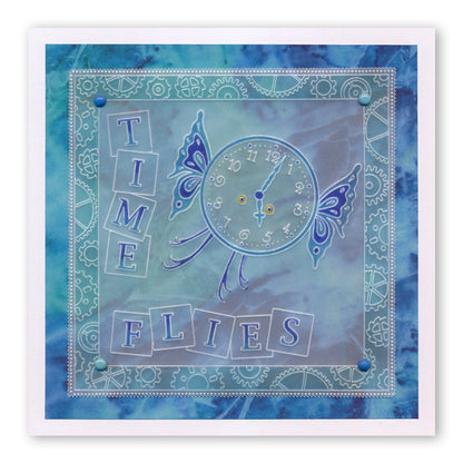 Clocks & Cogs A5 Square Groovi Plate Duo