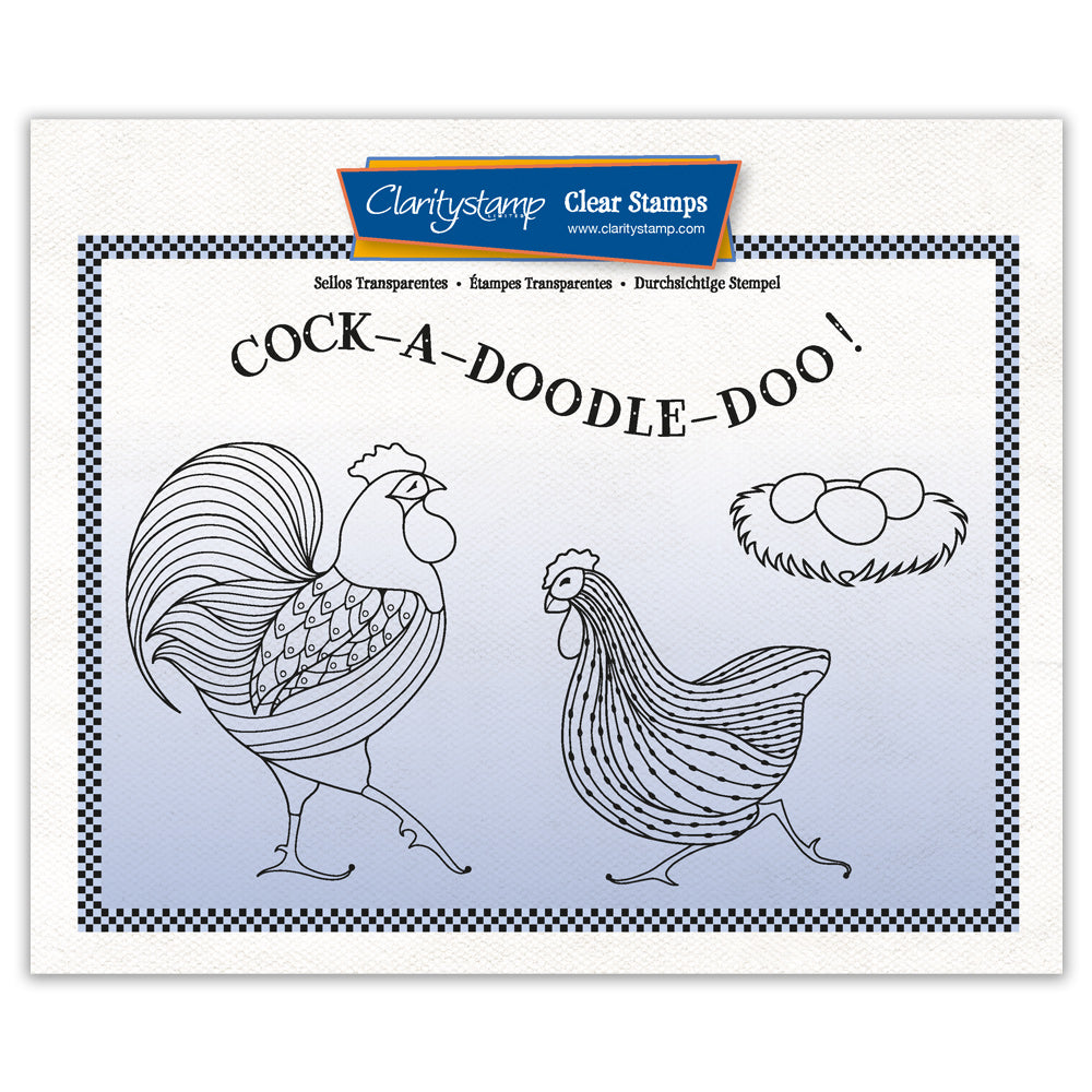 Cockerel & Hen A5 Stamp & Mask Set