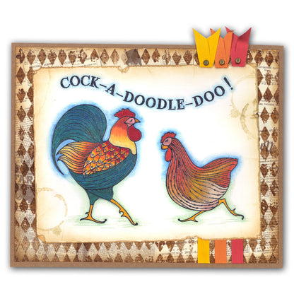 Cockerel & Hen A5 Stamp & Mask Set
