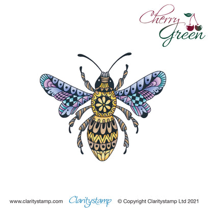 CLEARANCE A Funky Bee A5 Square Stamp & Mask Set