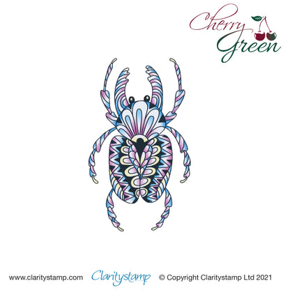 CLEARANCE A Funky Beetle A5 Square Stamp & Mask Set