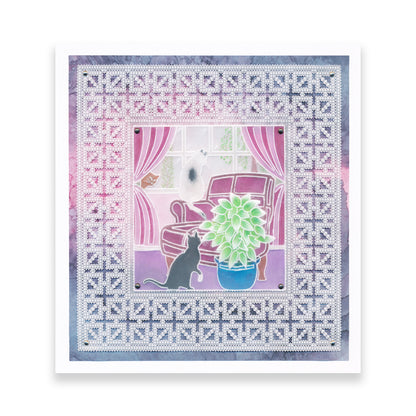 Comfy Cats Collection A6 Square Groovi Plate Set