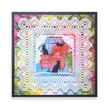 Comfy Cats Collection A6 Square Groovi Plate Set