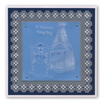 Linda's A Precious Baby A5 Square Groovi Plate