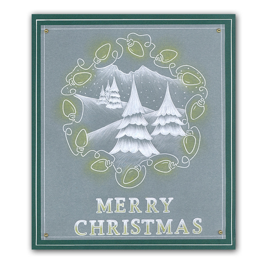 Country Cottage & Winter Landscape A5 Square Groovi Plate Set