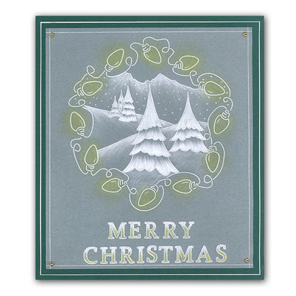 Country Cottage & Winter Landscape A5 Square Groovi Plate Set