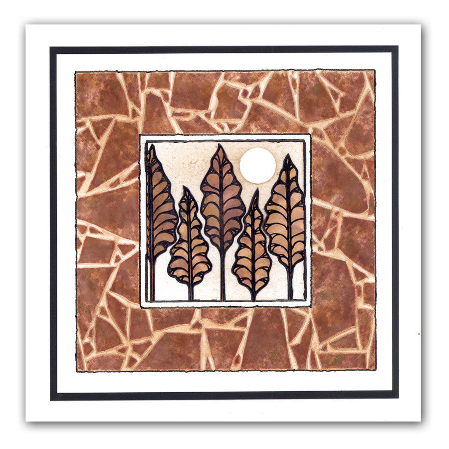 Cracked Box Frame 7" x 7" Stencil