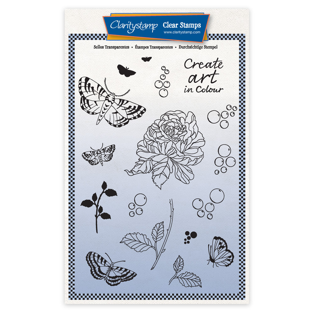 CLEARANCE Create Art in Colour Collage Stamps A5 Stamp & Mask Set