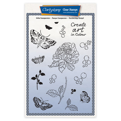 CLEARANCE Create Art in Colour Collage Stamps A5 Stamp & Mask Set