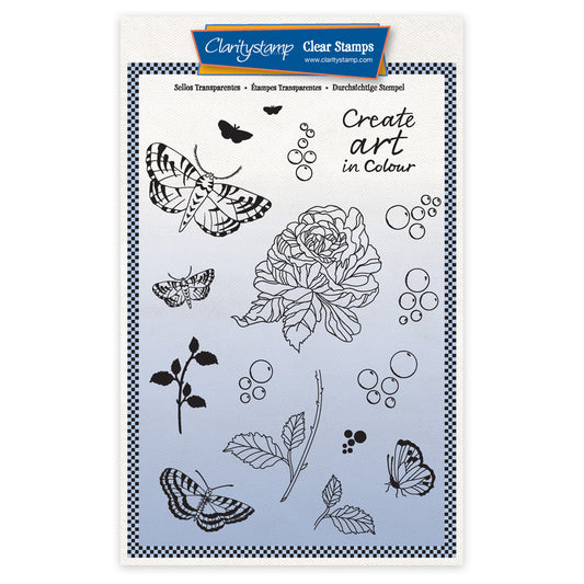CLEARANCE Create Art in Colour Collage Stamps A5 Stamp & Mask Set