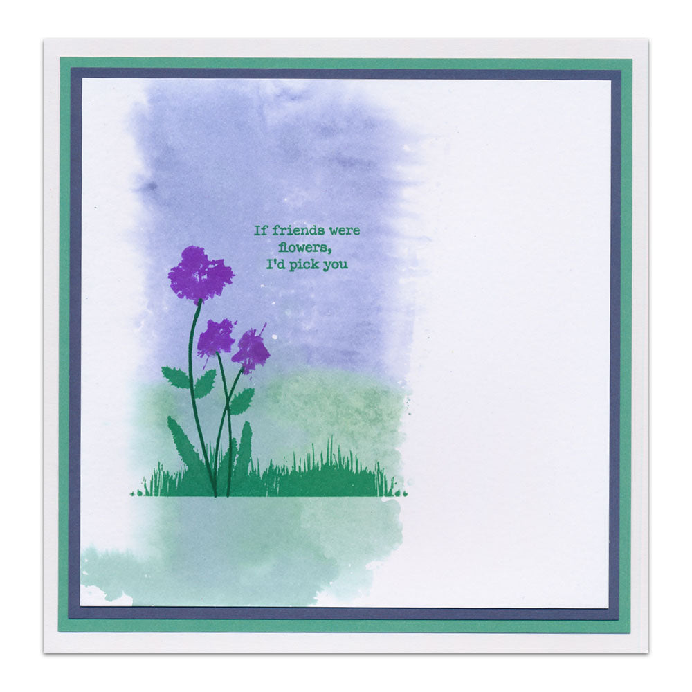 KISS by Clarity - Build-a-Scene Meadow Flowers A6 Stamp Set