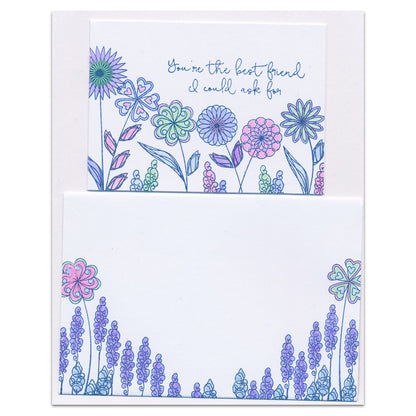 Kiss by Clarity - Build-a-Scene Doodle Flowers A6 Stamp Set