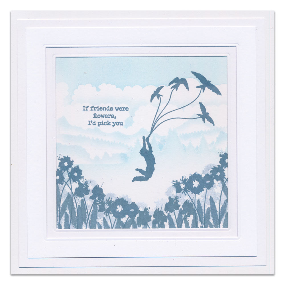 KISS by Clarity - Build-a-Scene Meadow Flowers A6 Stamp Set