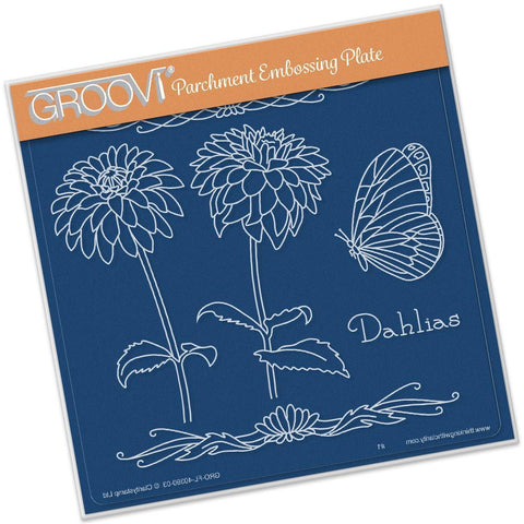 Jayne's Dahlias Name A5 Square Groovi Plate