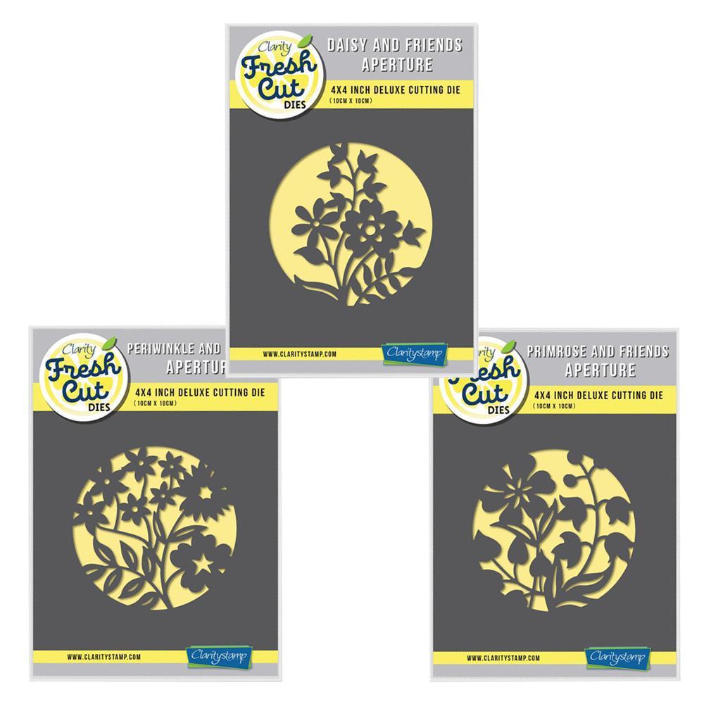 Floral Friends Aperture Die Trio: Set 2 (Daisy, Periwinkle, Primrose)