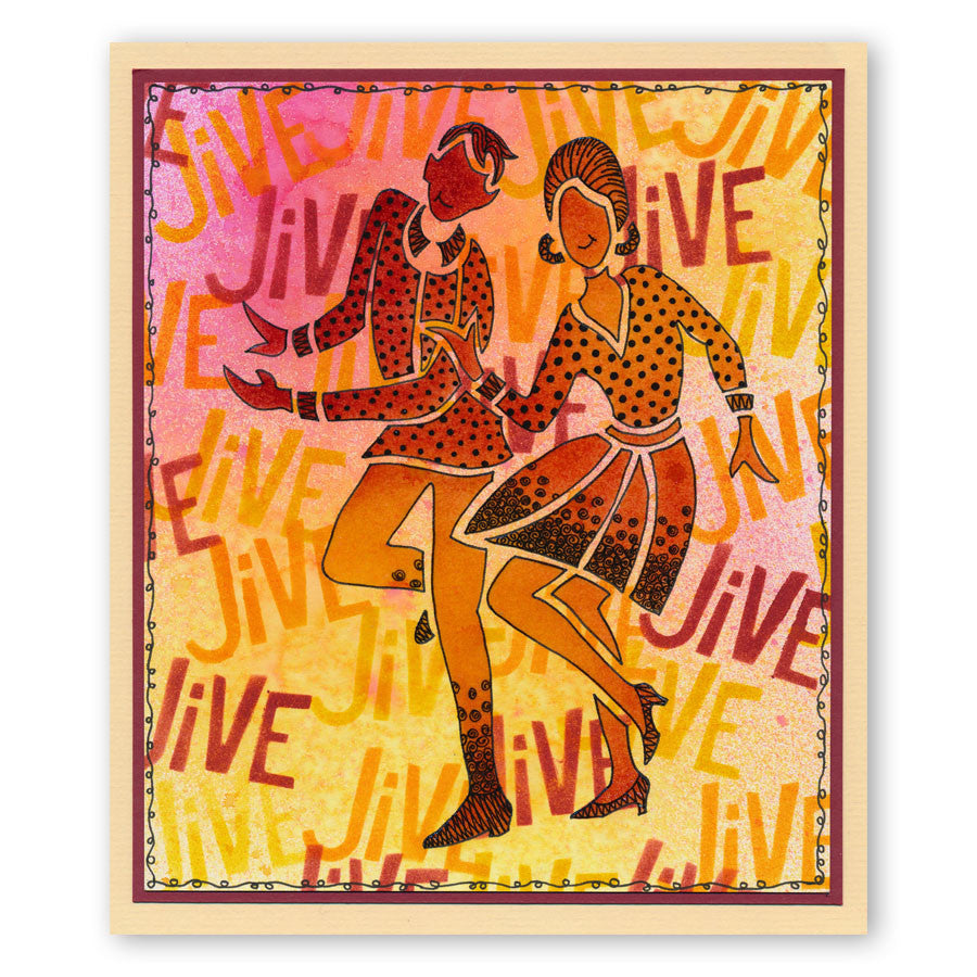 Jive Dancers A5 Stencil