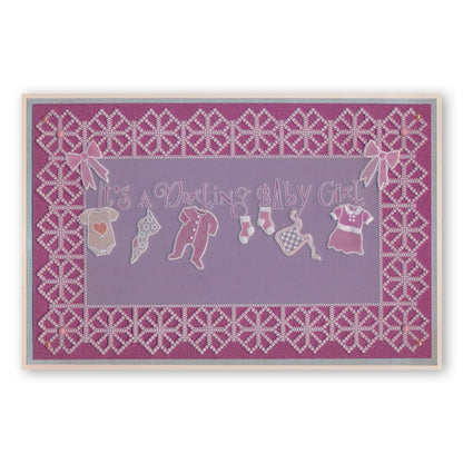 Word Chain Collection Groovi Border Plate & Mate Set + Groovi Border Folder