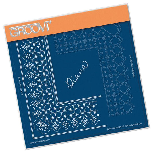 Princess Diana Lace Corner Duet A5 Square Groovi Piercing Grid (Straight)