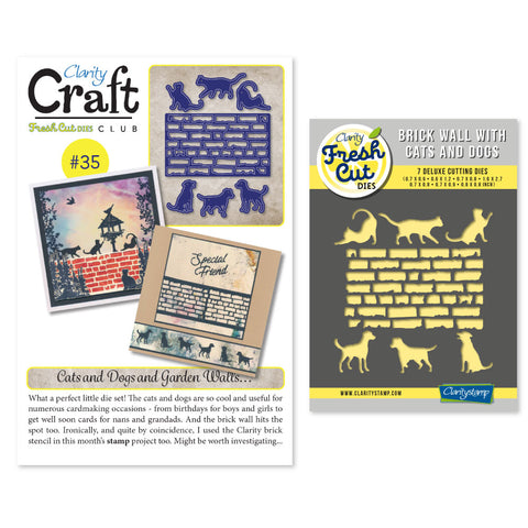 New Design Dies Back Issue - 35 - Brick Wall With Cats & Dogs