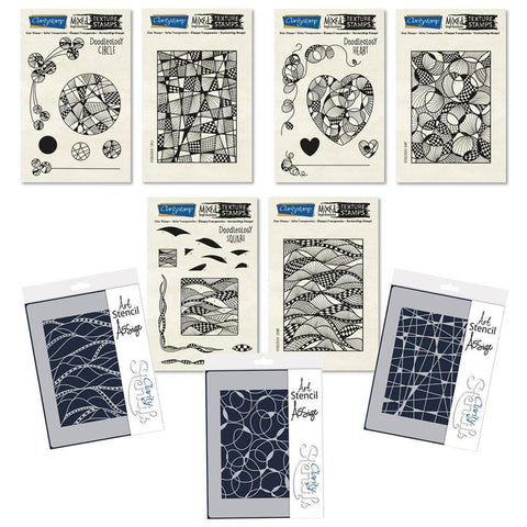 Doodleology 1 - Mixed Impressions A5 Stamp & Stencil Collection