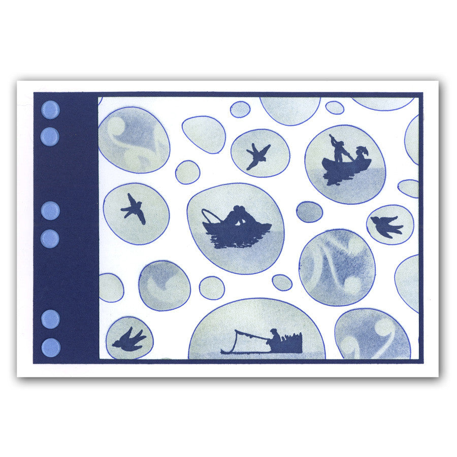 Double Bubble 7" x 7" Stencil