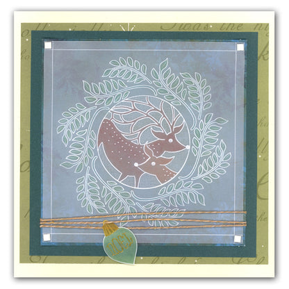 Deer Round A5 Square Groovi Plate