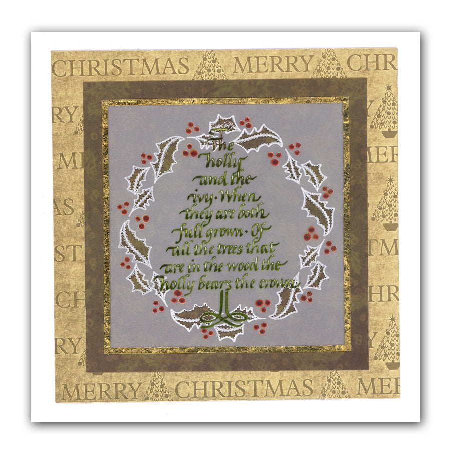 Christmas Rounds Collection A5 Square Groovi Plate Set