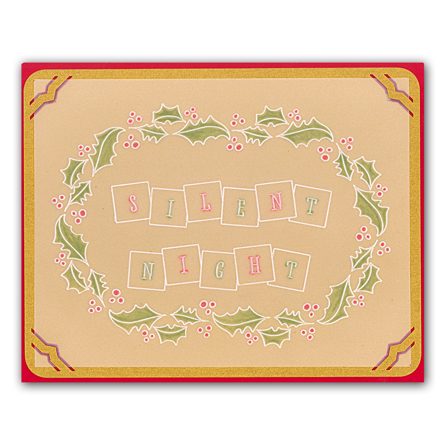Christmas Rounds Collection A5 Square Groovi Plate Set