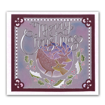 Deer Round A5 Square Groovi Plate