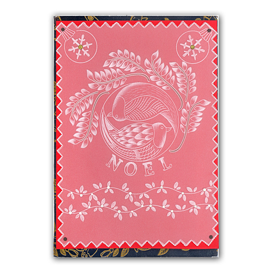 Doves Round A5 Square Groovi Plate