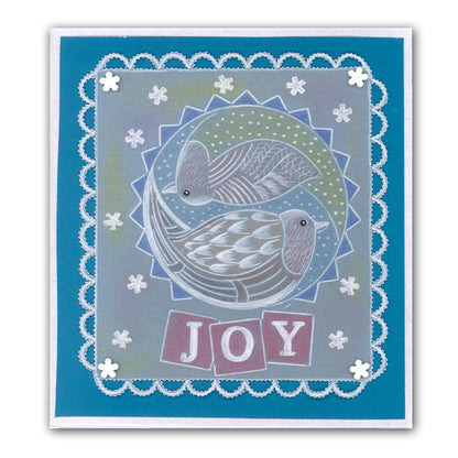 Christmas Rounds Collection A5 Square Groovi Plate Set