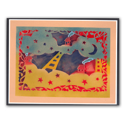 Ani's Folk Art - House of Stars A5 Stencil