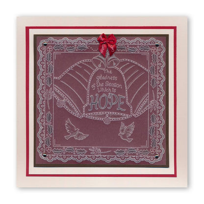 During this Christmas Verses A5 Square Groovi Plate Set