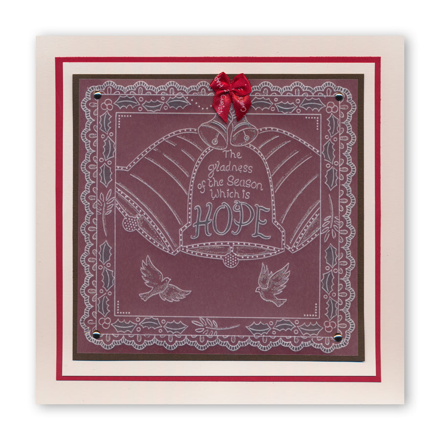 During this Christmas Verse No. 3 - Bell A5 Square Groovi Plate