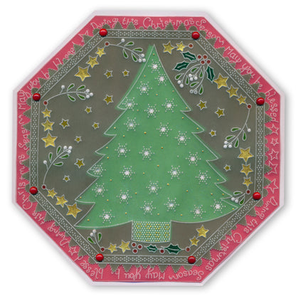 During this Christmas Verse No. 1 - Tree A5 Square Groovi Plate