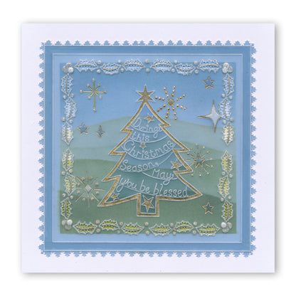 During this Christmas Verse No. 1 - Tree A5 Square Groovi Plate