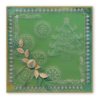 During this Christmas Verse No. 1 - Tree A5 Square Groovi Plate